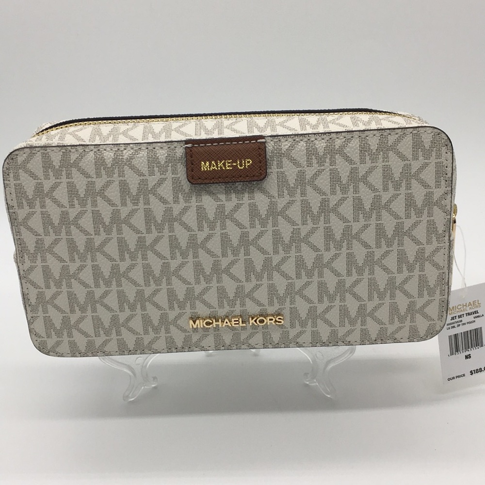 Michael Kors Jet Set Travel LG DBL ZIP TRV POUCH - Picture 5 of 8